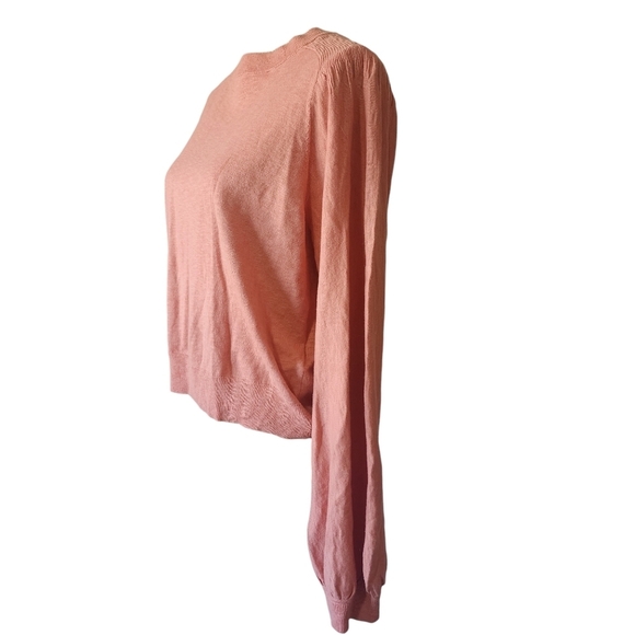 Joie Long Sleeve Coral Lightweight Sweater - Large - Picture 5 of 8